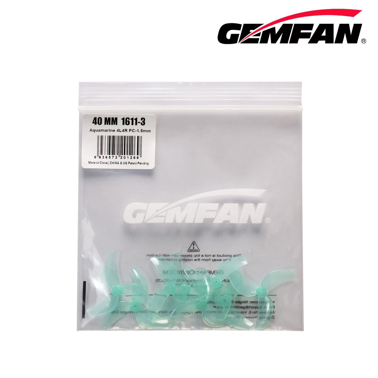 Gemfan 1611-3 41mm Propeller (8-Pack)