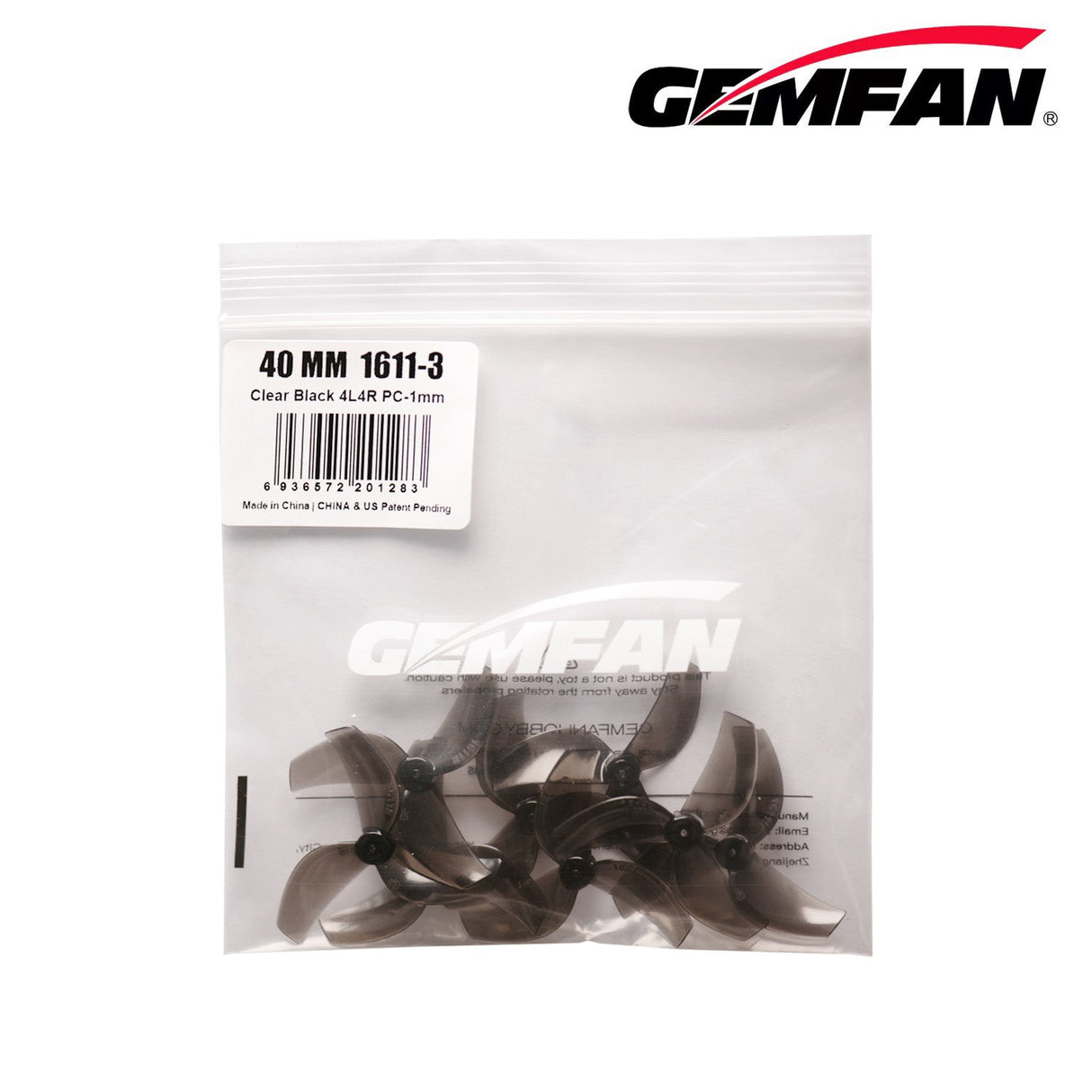 Gemfan 1611-3 41mm Propeller (8-Pack)
