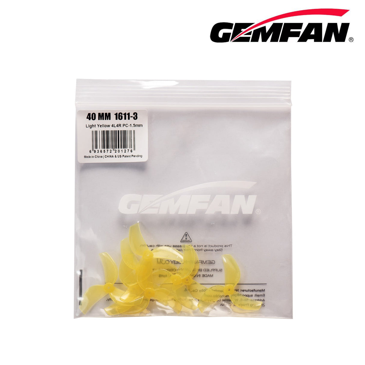 Gemfan 1611-3 41mm Propeller (8-Pack)