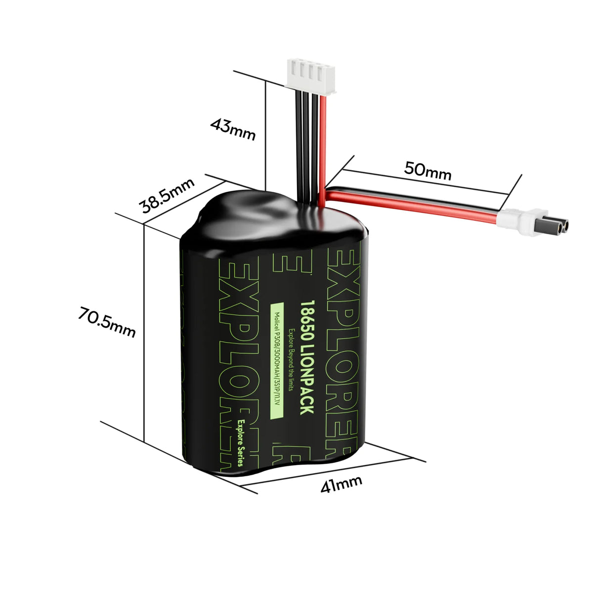 Flywoo Explorer Molicel P30B 18650 3S1P 3000mAh Battery