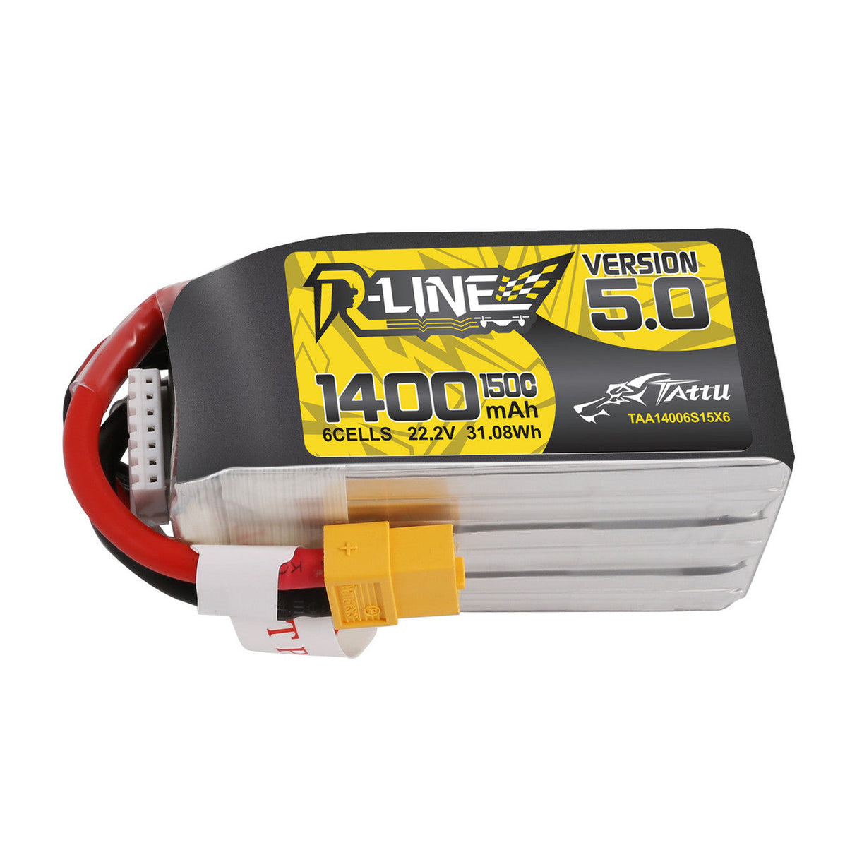 TATTU R-LINE V5.0 1400MAH 6S 150C LIPO XT60 - DroneDynamics.ca