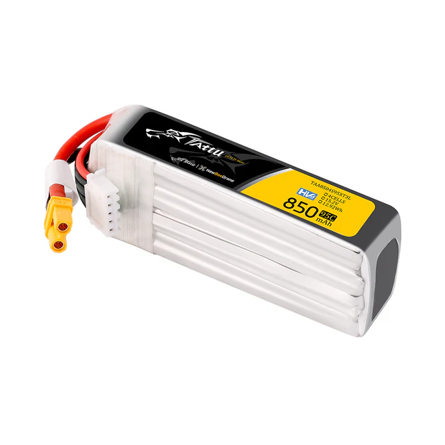 Tattu 850mAh 4S 95C 15.2V HV Lipo Battery Long Pack with XT30 Plug