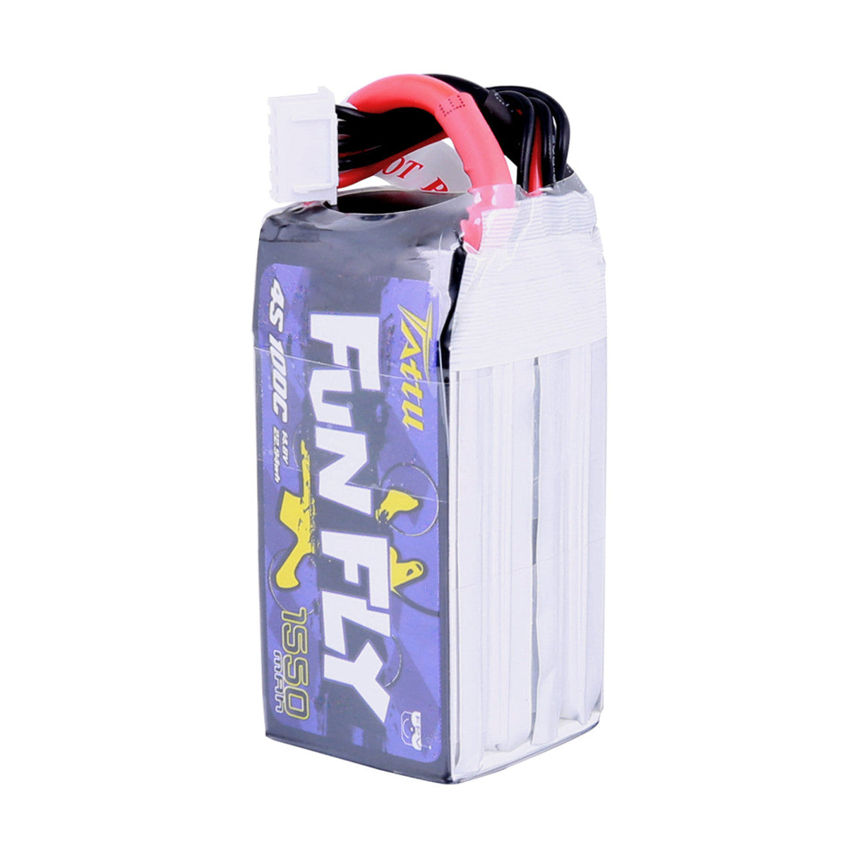 Tattu 1550mAh 4s 100C 14.8V FunFly lipo battery pack with XT60 Plug