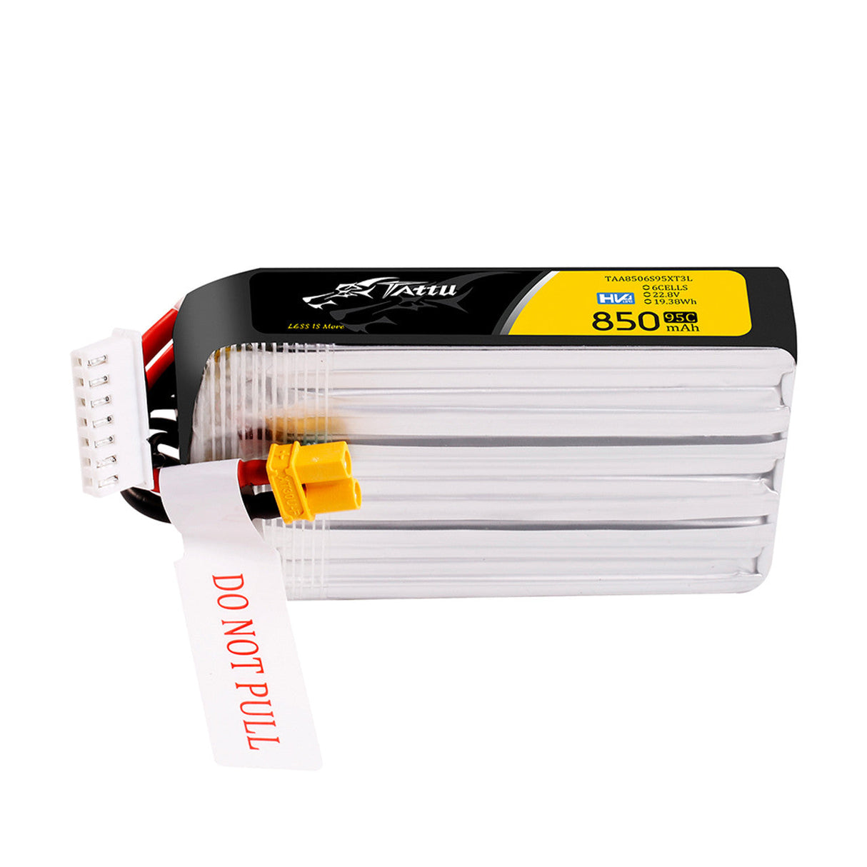 Tattu 850mAh 6S 95C22.8V HV Lipo Battery Long Pack with XT30 Plug