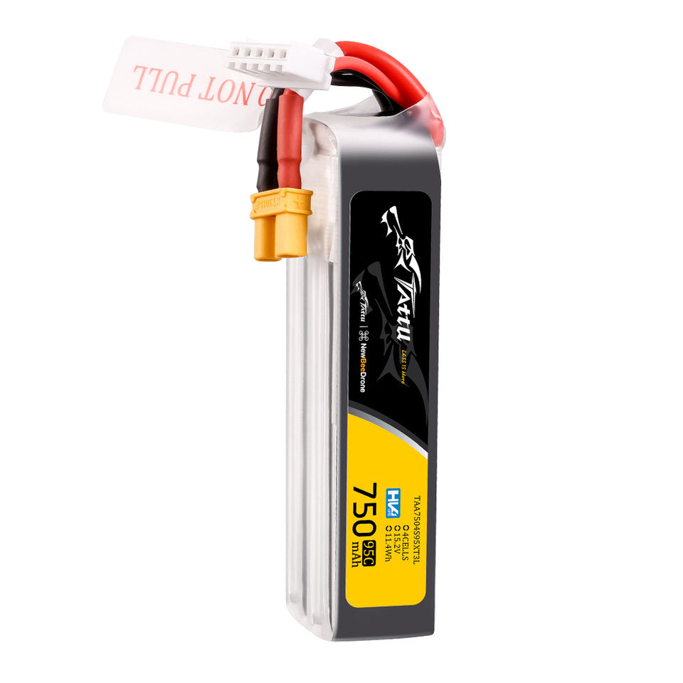 Tattu 750mAh 4S 95C 15.2V R-Line HV Lipo Battery Pack with XT30 Plug