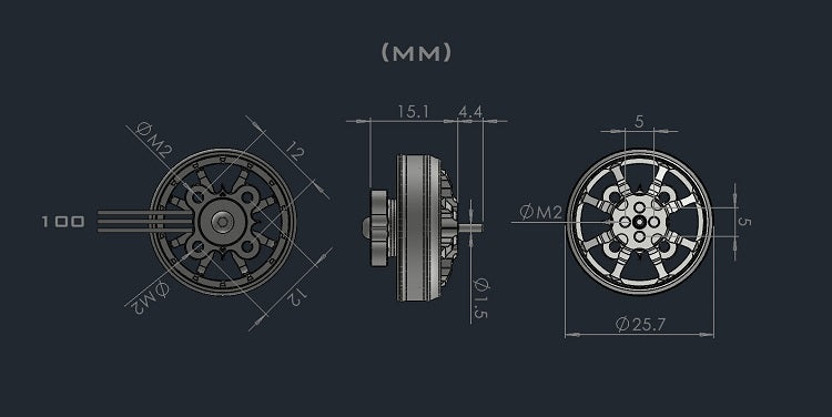Moteur sans balais Amax 2005T (1950/2800KV)