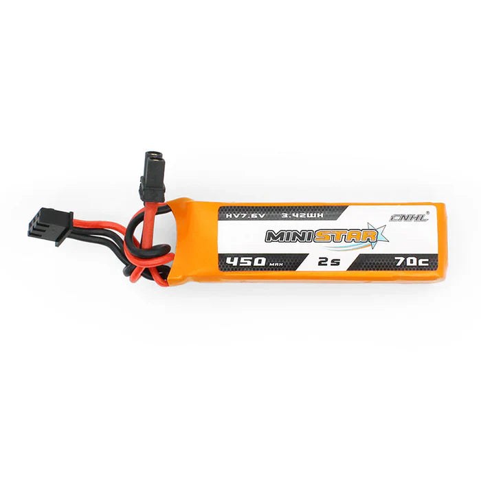 CNHL LiHV MiniStar HV 450mAh 7.6V 2S 70C Lipo Battery With XT30U (3-Pack)