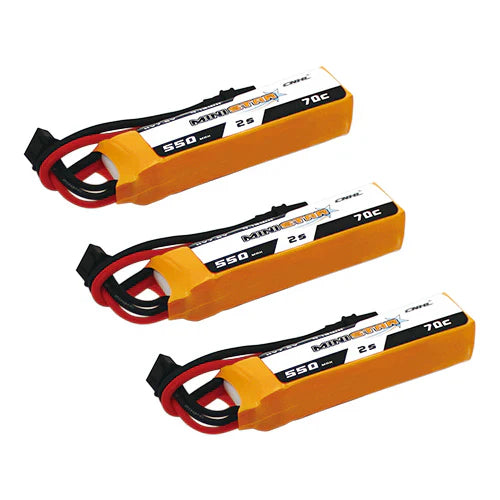 CNHL LiHV MiniStar HV 550mAh 7.6V 2S 70C Lipo Battery With XT30U 3-Pack