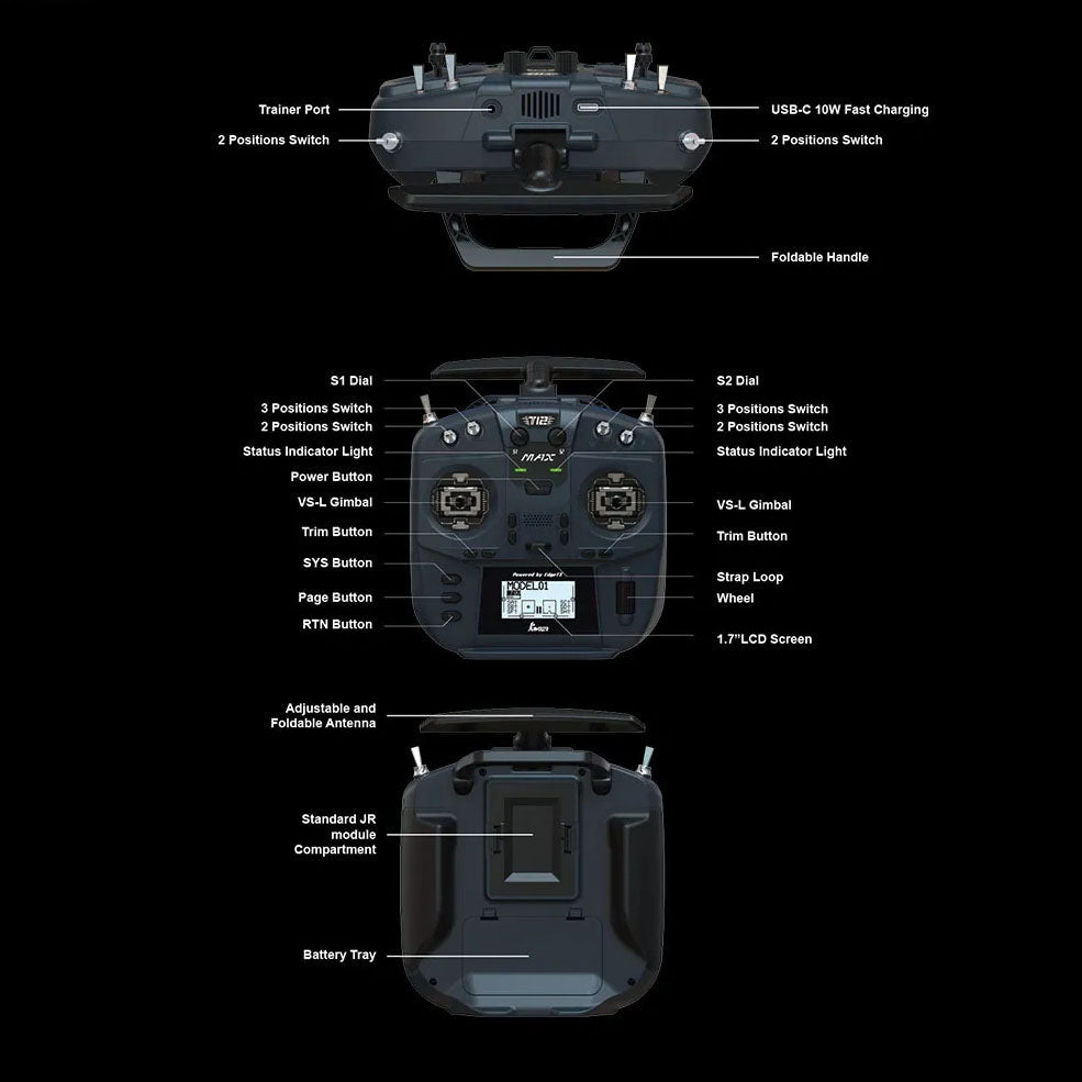 Jumper T12 Max Radio Controller ELRS 2.4G