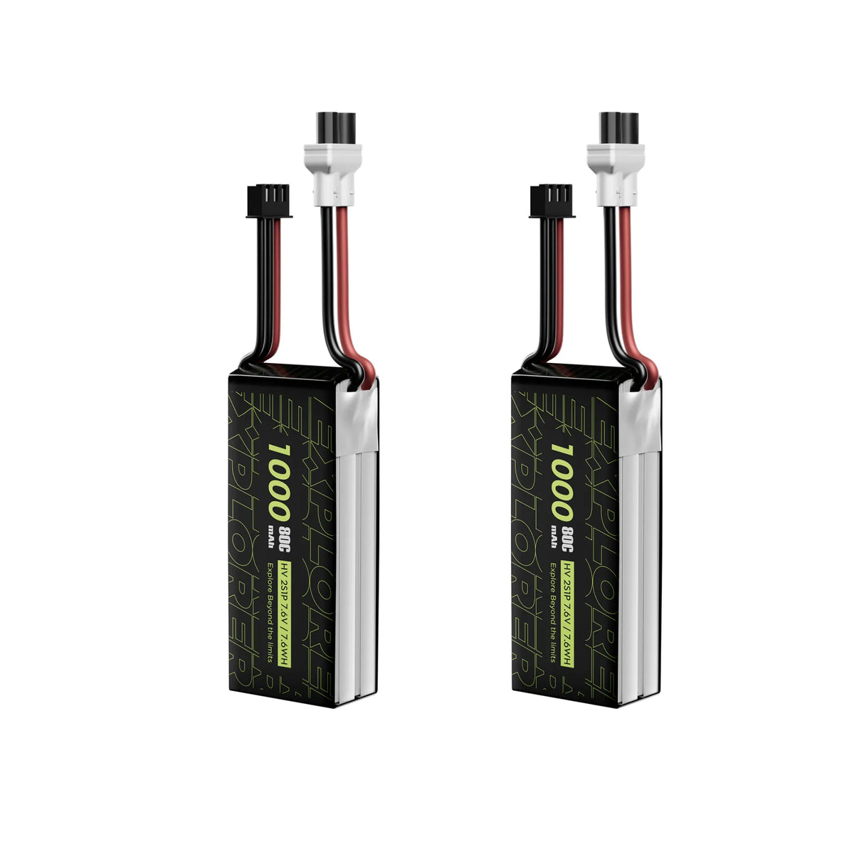 Flywoo Explorer 1000mAh LiHV 2S 80C Battery Flywoo XT30UP (2-Pack)