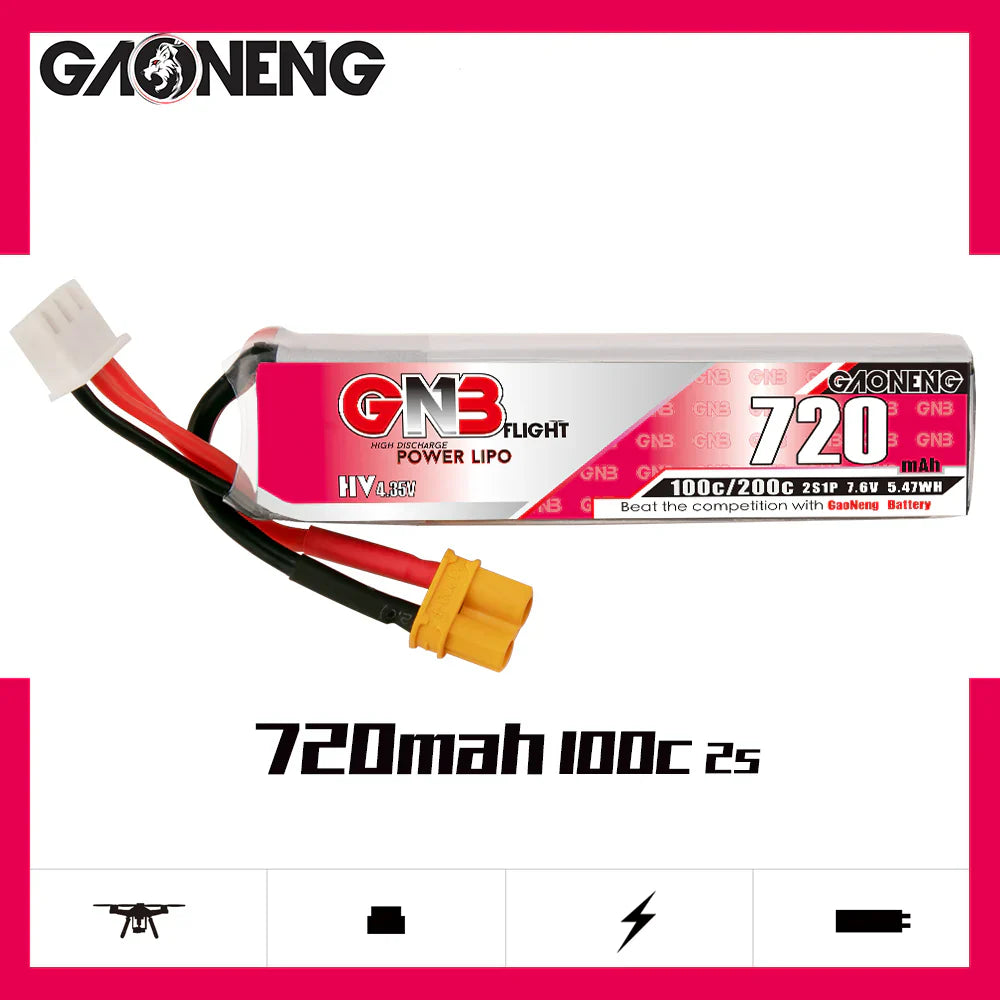 GNB 2S 720mAh HV 100C XT30 - DroneDynamics.ca