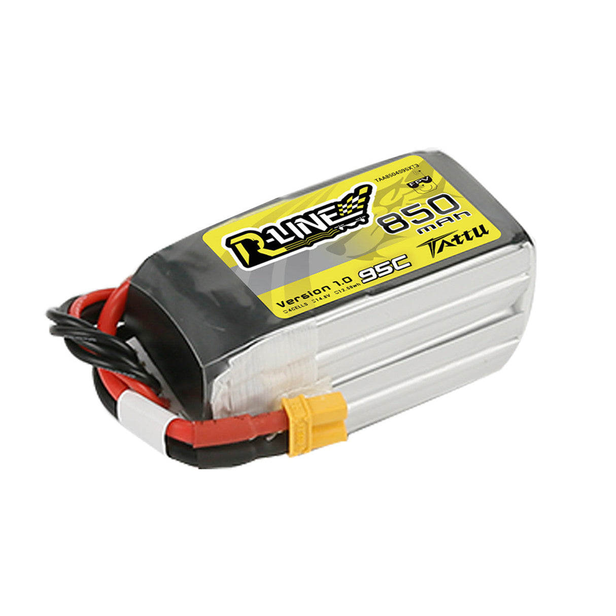 Tattu R-Line 850mAh 14.8V 95C 4S1P Lipo Battery Pack With XT30 Plug - DroneDynamics.ca