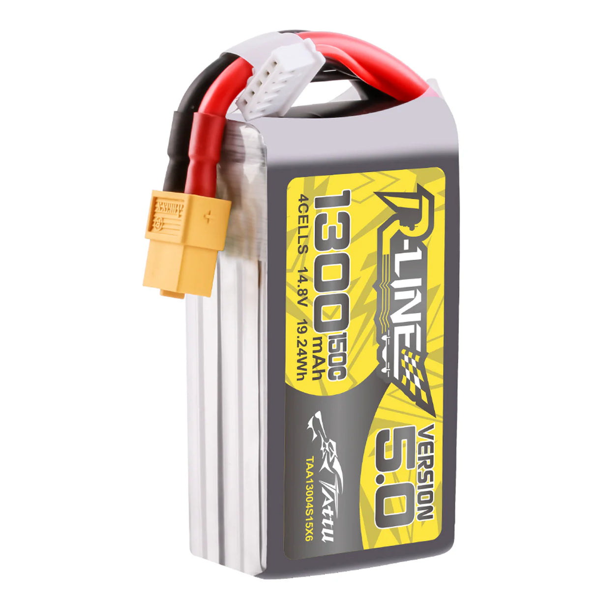 Tattu R-Line Version 5.0 1300mAh 4S 14.8V 150C Lipo Battery Pack With XT60 Plug - DroneDynamics.ca
