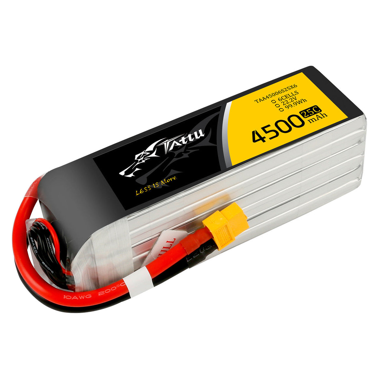 Tattu 4500mAh 6s 25C 22.2V Lipo Battery Pack with XT60 Plug