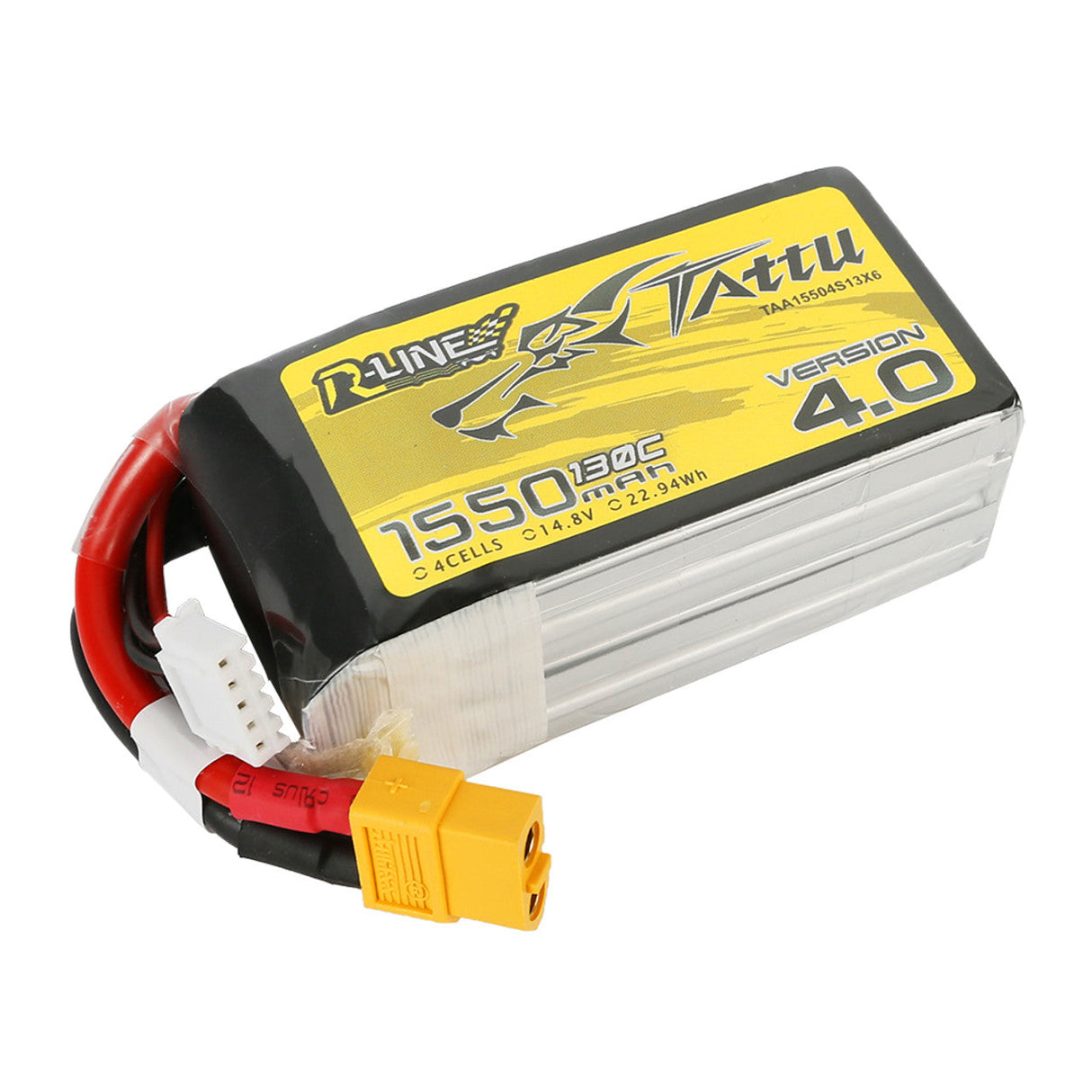 Tattu R-Line Version 4.0 1550mAh 14.8V 130C 4S1P - DroneDynamics.ca