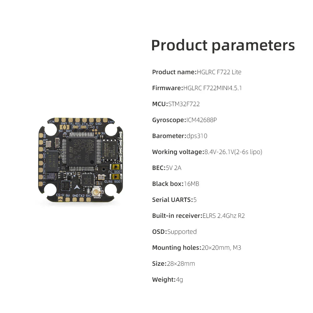 HGLRC SPECTER F722 Lite ICM42688 ELRS 2.4G FC