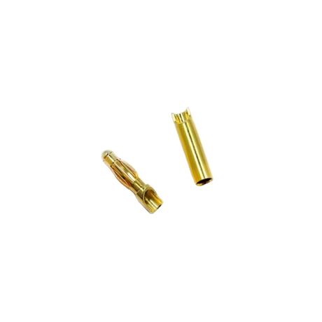 2mm Gold Bullet Connector (10x Male/Female) - DroneDynamics.ca