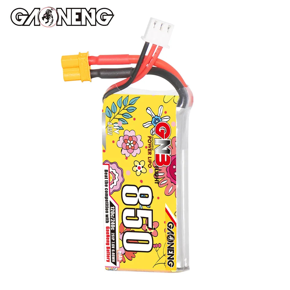 GNB LiHV 2S 7.6V 850mAh 120C XT30 LiPo Battery