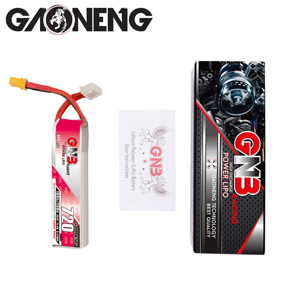 GNB 3S 11.4V HV 720mAh 100C LiPo - DroneDynamics.ca