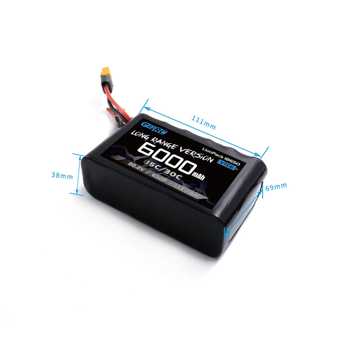 GEPRC VTC6 18650 6S2P 6000mAh Batteries