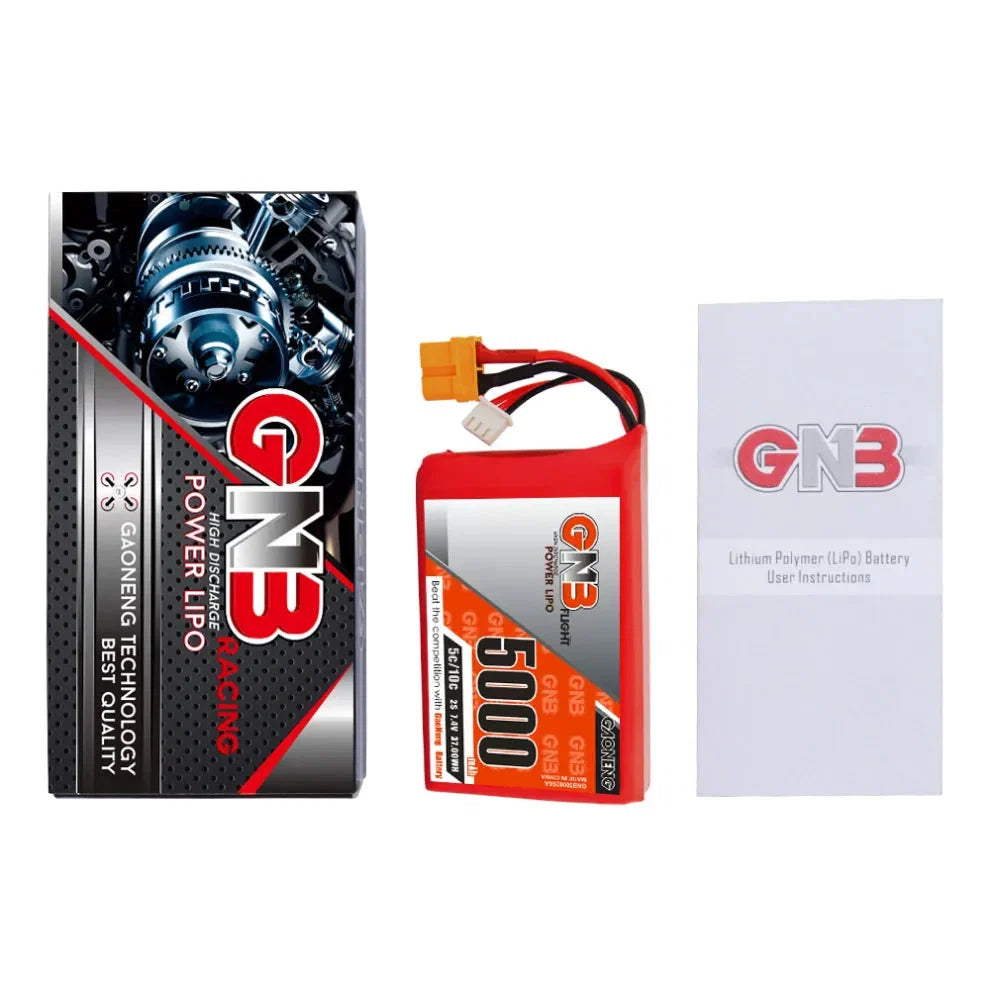 GAONENG GNB 2S 7.4V 5000mAh 5C LiPo Battery XT60 for Radiomaster TX16S