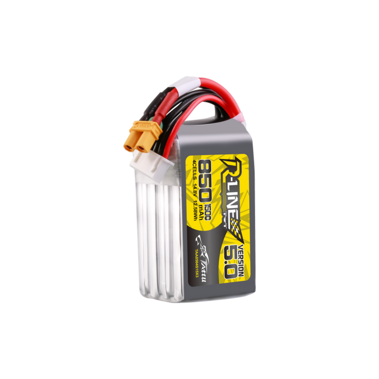 Tattu R-Line Version 5.0 850mAh 4S 14.8V 150C Lipo Battery Pack With XT30U-F Plug - DroneDynamics.ca