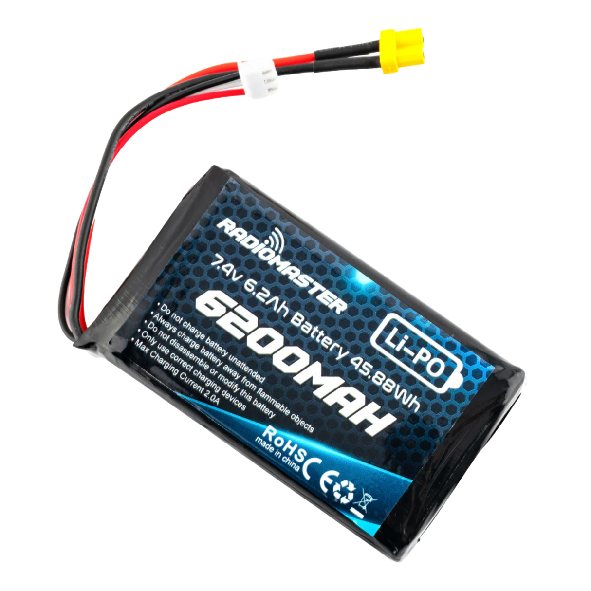 2S 7.4V 6200mAh Lipo Battery - DroneDynamics.ca