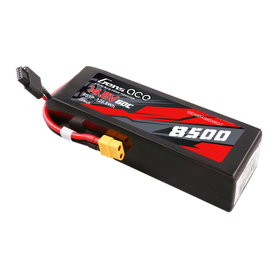 GensAce 4S 8500mAh 60C 14.8V G-tech Lipo Battery Pack with XT60