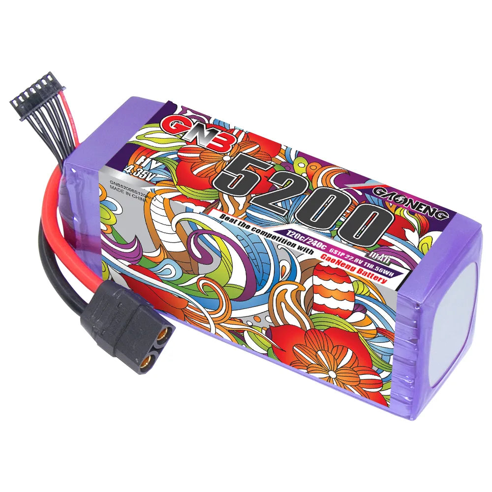 GNB LiHV 6S 22.8V 5200mAh 120C LiPo Battery XT60