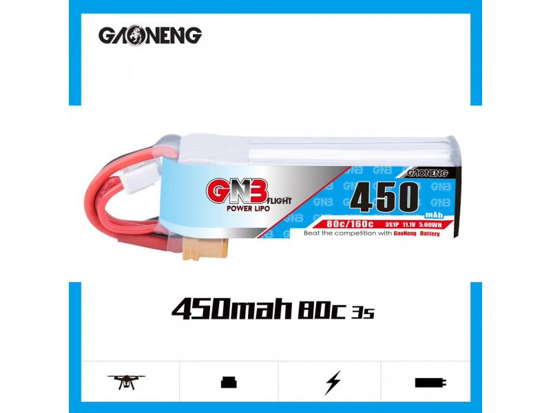 GNB 450mAh HV 3S 80C - DroneDynamics.ca