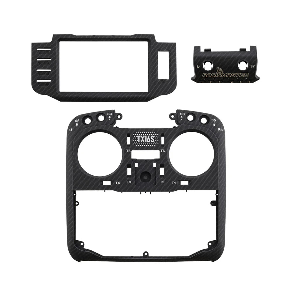 RadioMaster TX16S MKII Carbon Fiber Faceplate Set