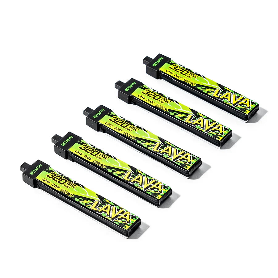 BetaFPV Lava II 320mAh 1s Batteries (5-Pack)
