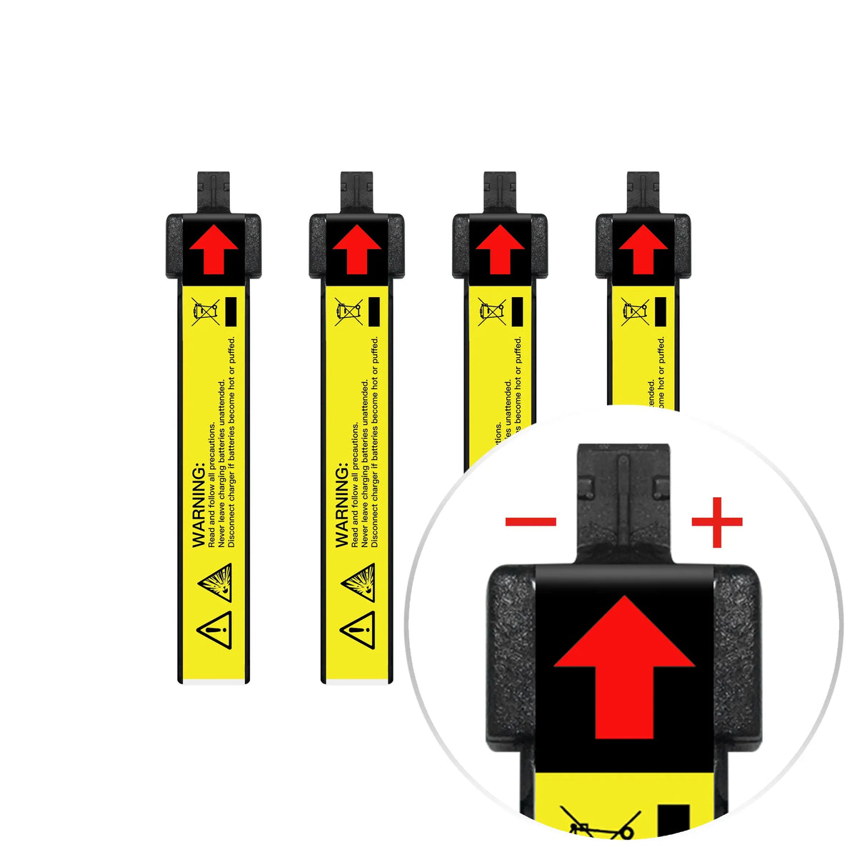 NewBeeDrone Nitro Nectar NX69 300mAh 1S 80C HV LiPo Battery (4-Pack)