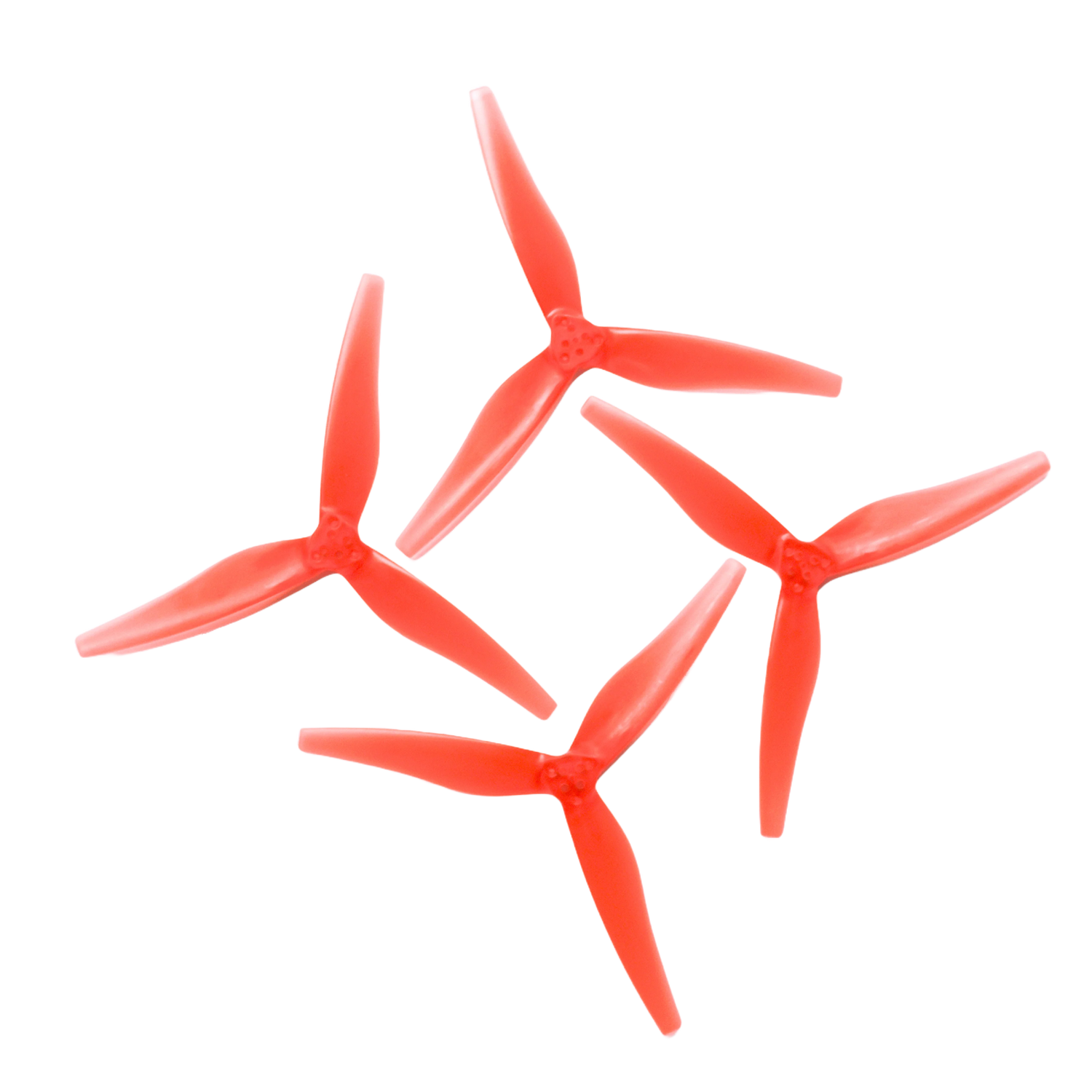 2 Pairs EMAX Avia 5.0x3.0x3 5030 - 3blades 2CW+2CCW Propeller Red - DroneDynamics.ca