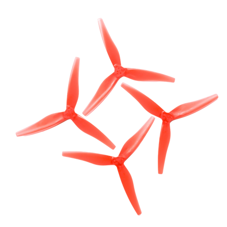 2 Pairs EMAX Avia 5.0x3.0x3 5030 - 3blades 2CW+2CCW Propeller Red - DroneDynamics.ca