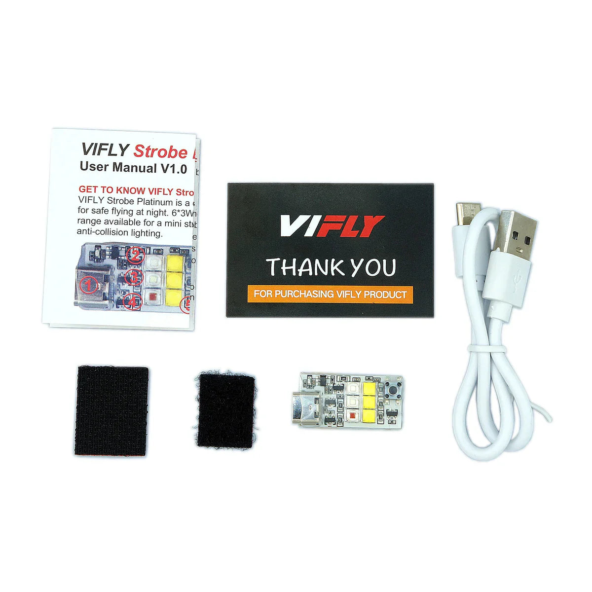 VIFLY Strobe Platinum  6 Cree Led Lights 1000 Lumen Strobe