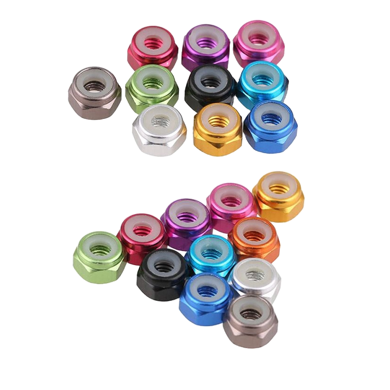 RJX 50pcs M2 Hex Nuts (Blue) - DroneDynamics.ca