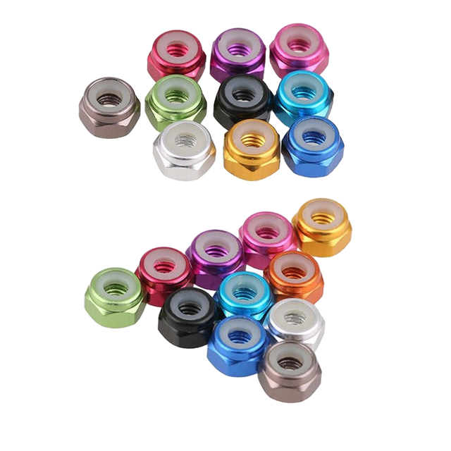 RJX 50pcs M2 Hex Nuts (Blue) - DroneDynamics.ca