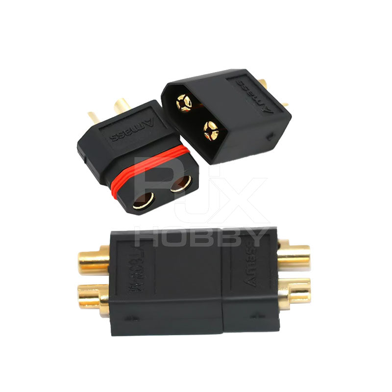 RJX Amass XT60W Waterproof Plug Gold-Plated Bullet Connectors (5-Pairs)