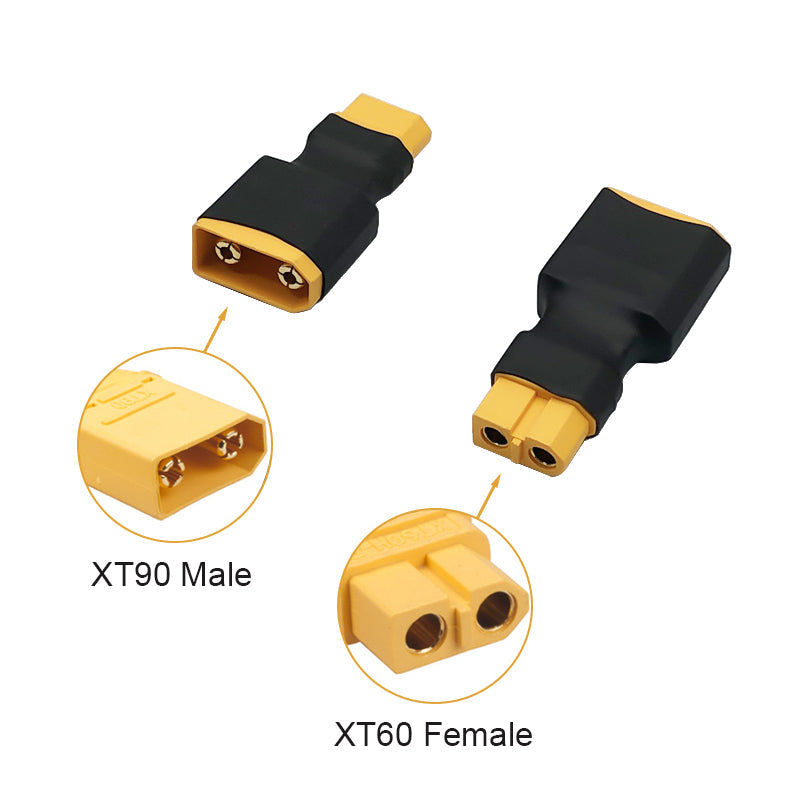 RJX XT60 Female To XT90 Adapter (2-Pack)