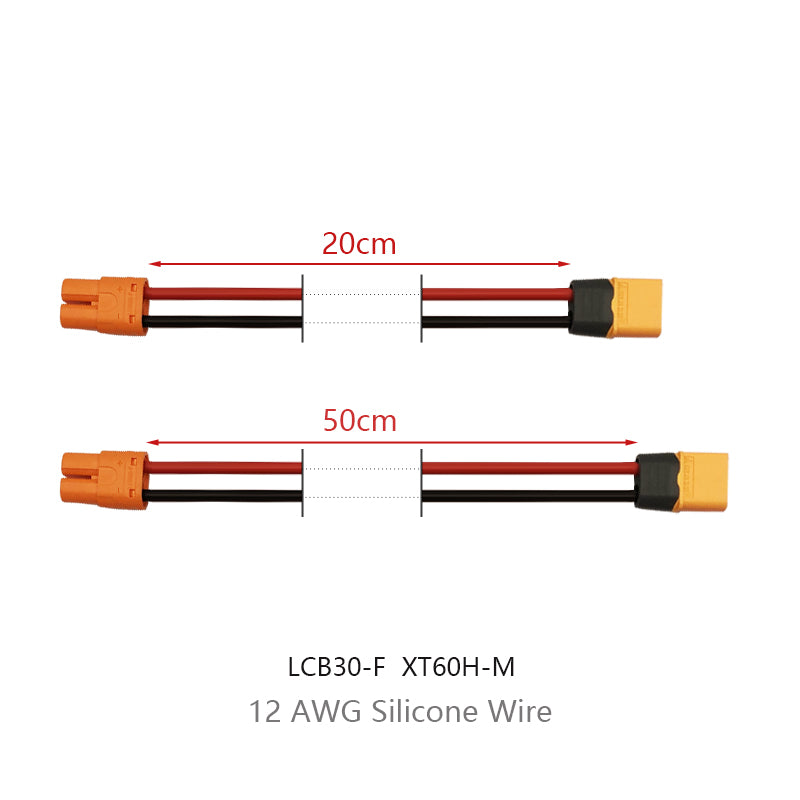 RJX XT60 Male To LCB30 Female Extension Adapter