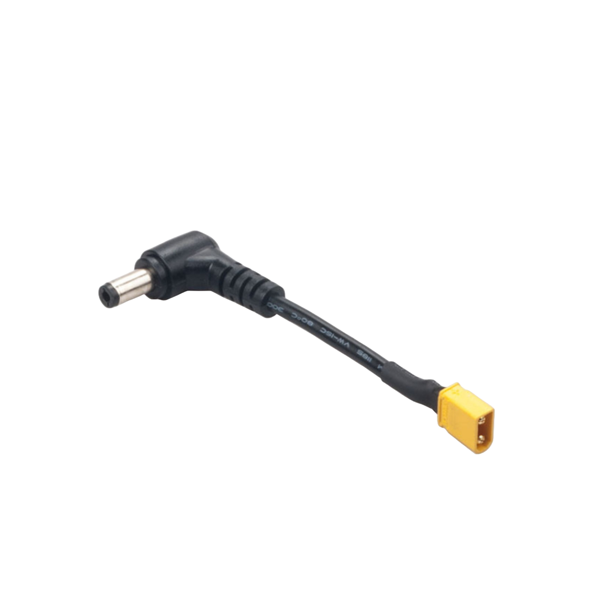 XT30U Male Plug DC 5.5mm x 2.5mm Male Adapter (4cm) - DroneDynamics.ca