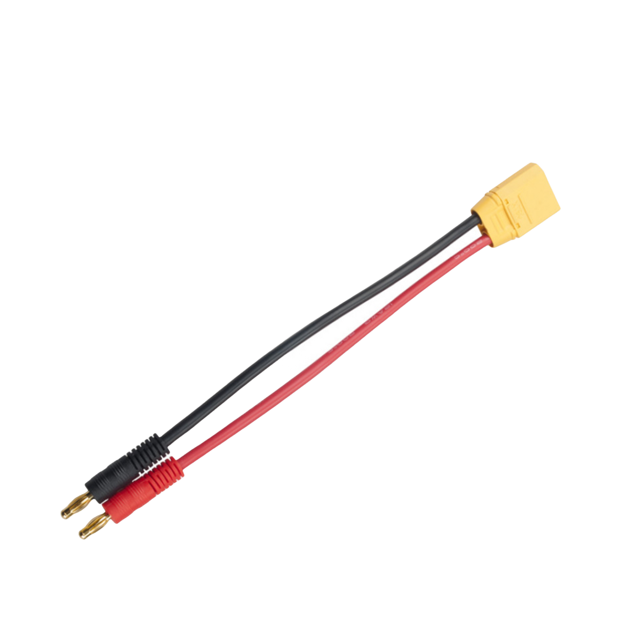 Charger Leads XT90 Male Connector to 4mm Banana Plug (30cm/12AWG) - DroneDynamics.ca