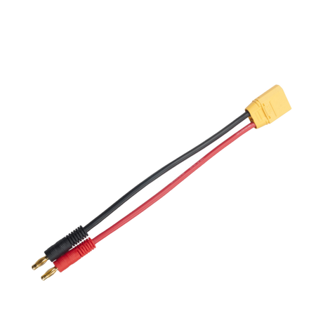 Charger Leads XT90 Male Connector to 4mm Banana Plug (30cm/12AWG) - DroneDynamics.ca
