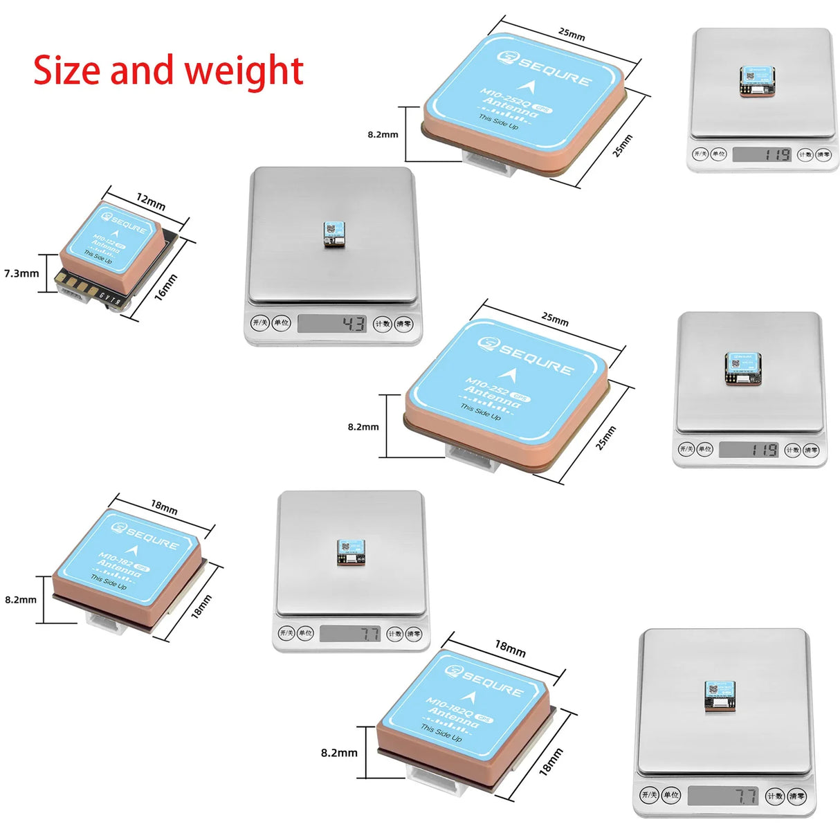 SEQURE M10 Series GPS Modules (M10-122/M10-182/M10-182Q/M10-252/M10-252Q GPS)