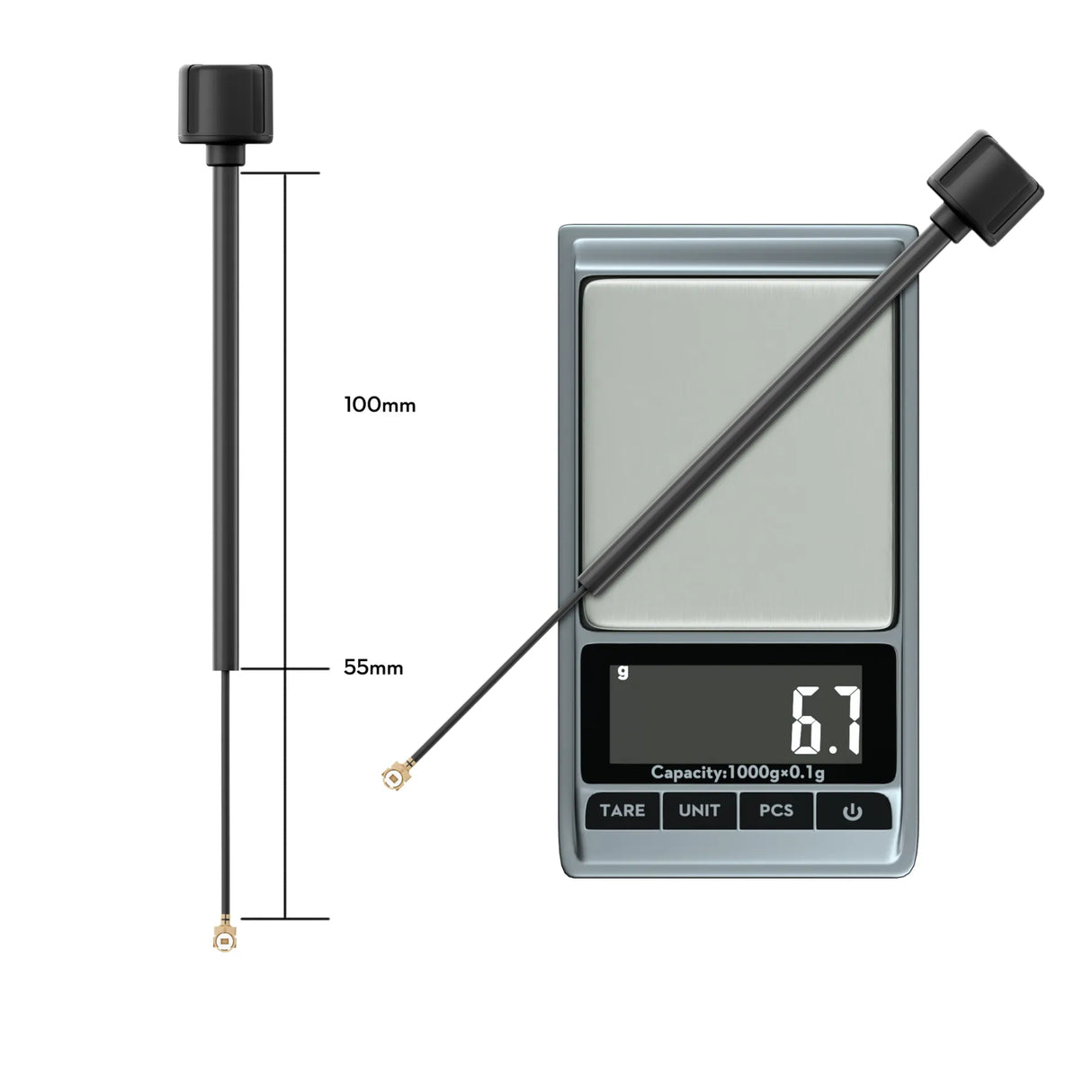 Flywoo LDS UFL 170mm (100mm+55mm) LHCP Antenna
