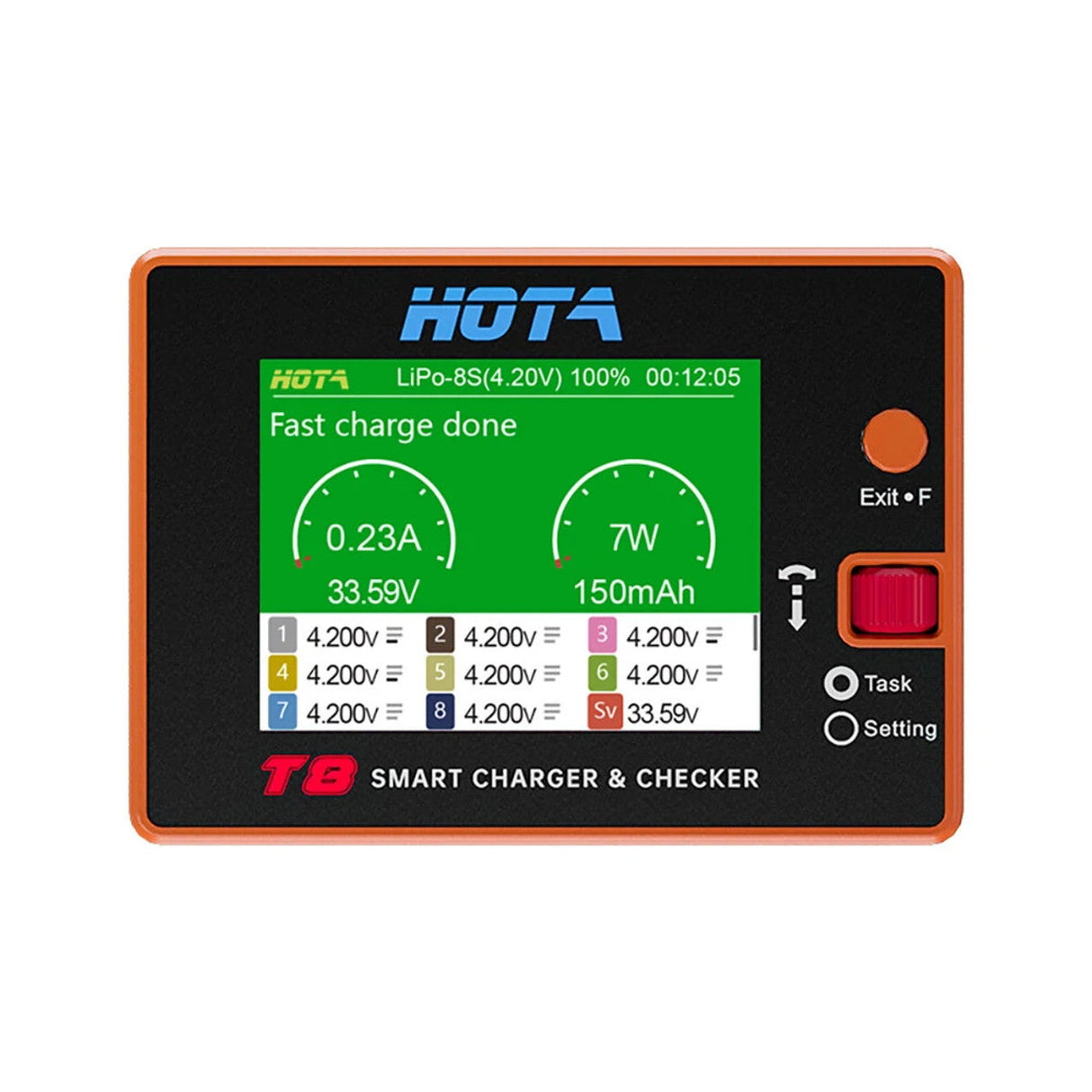 HOTA T8 DC 650W 22A 1-8S LiPo Battery Charger/Checker