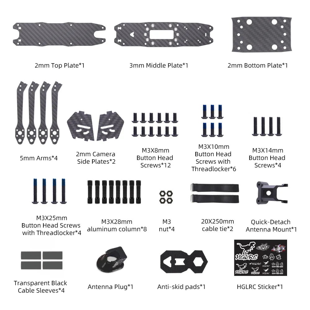 HGLRC MY5 5-inch Freestyle & Training FPV Frame