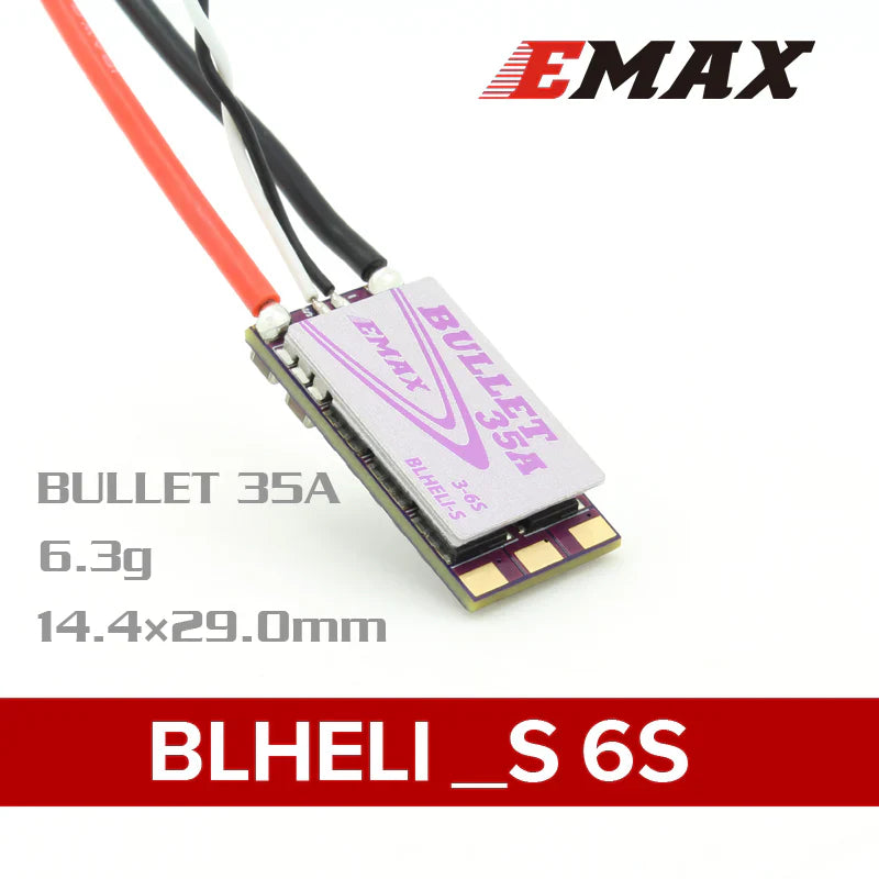 EMAX BLHELI_S Bullet Series 35A 3-6S ESC 6.3g Support Onshot42 Multishot