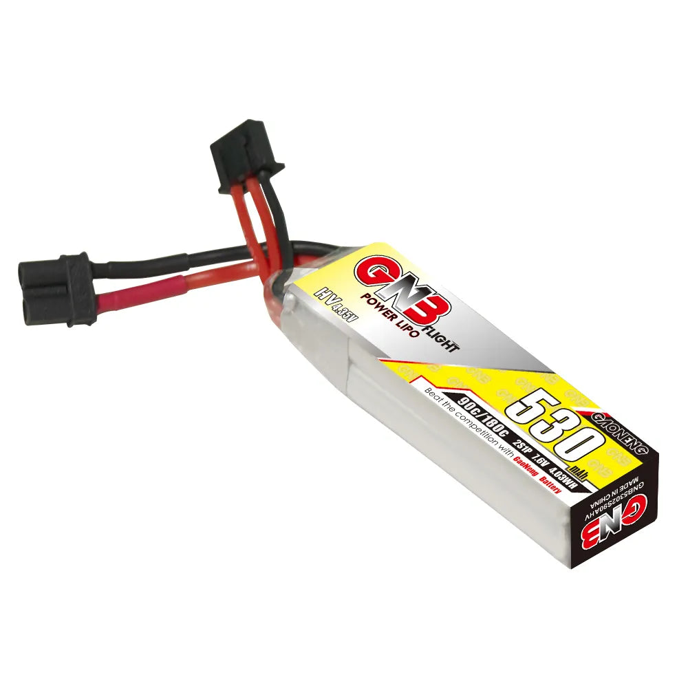 GNB LiHV 2S 7.6V 530mAh 90C XT30 LiPo Battery Long Type